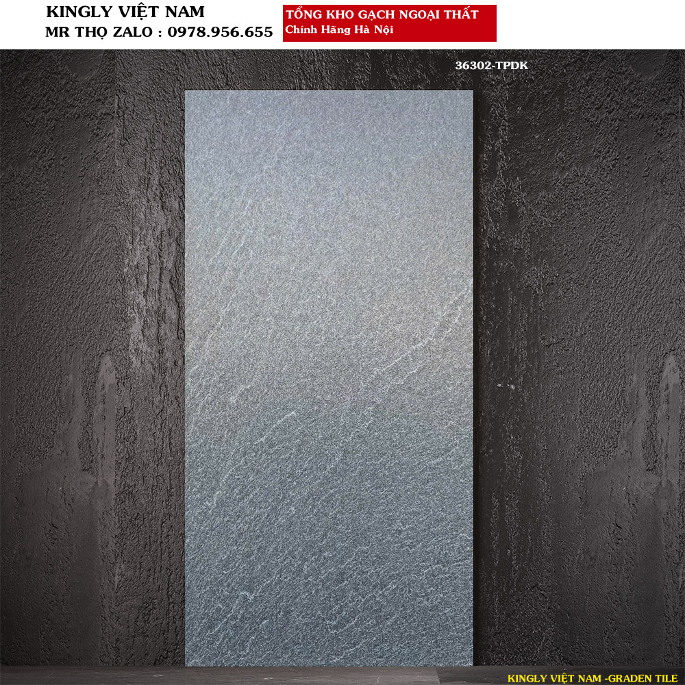 Gạch lát sân giả đá ghi xám 30x60 36302